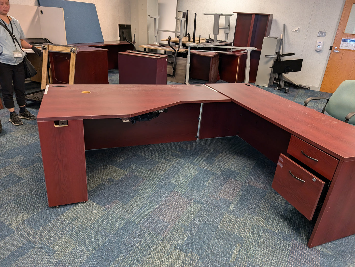 L-Shaped Executive Office Desk