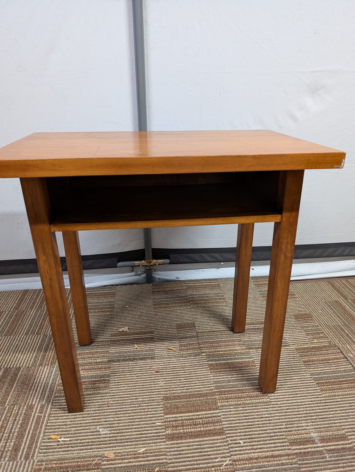 Wooden Side Table with Storage Shelf, 30" by 18"