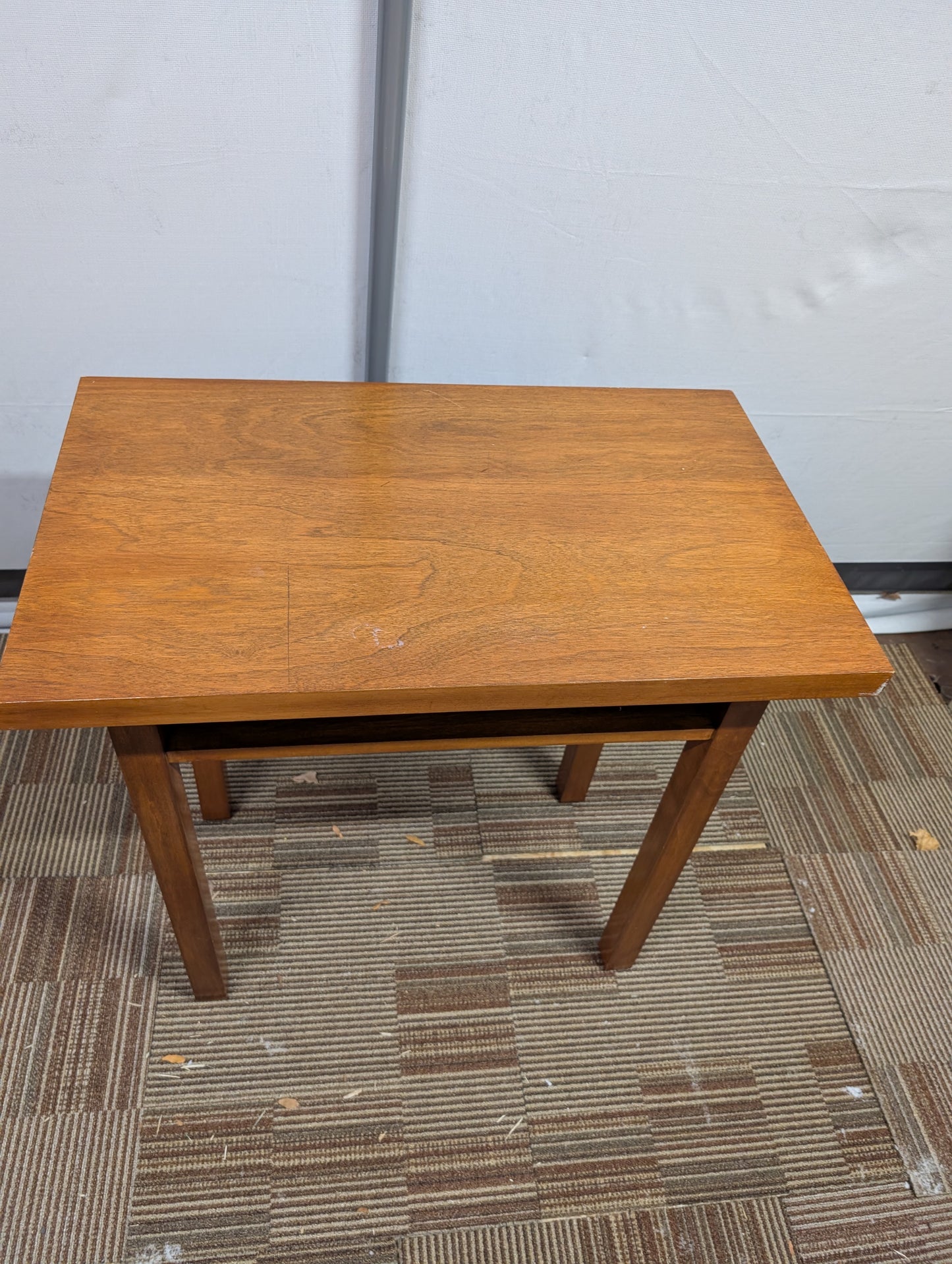 Wooden Side Table with Storage Shelf, 30" by 18"