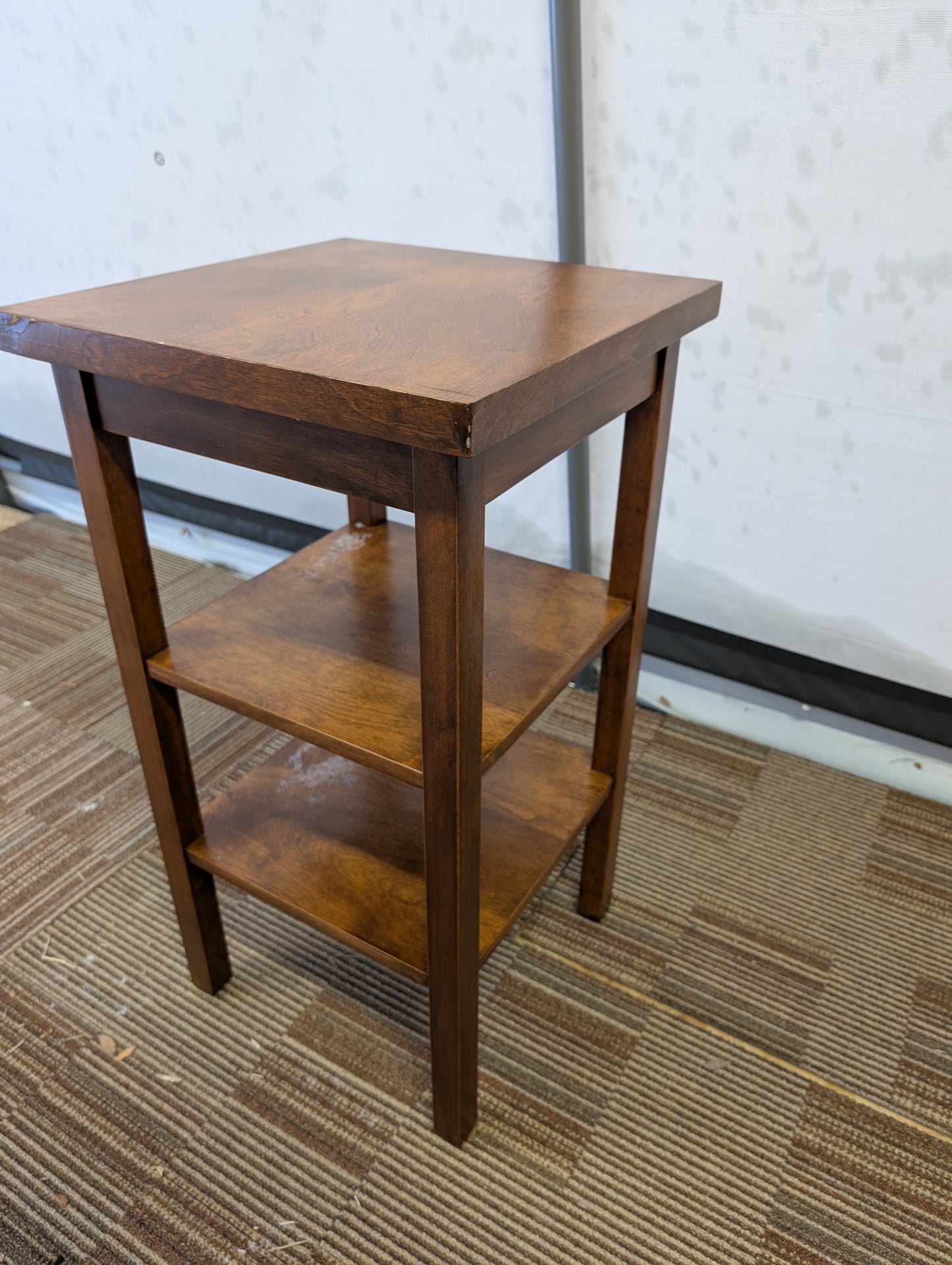 Wooden Side Table, 16" by 16"