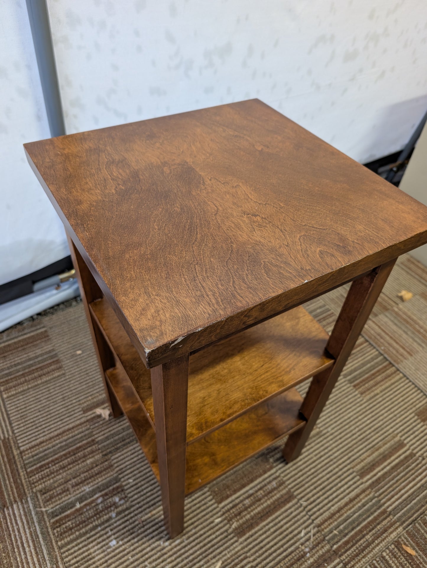 Wooden Side Table, 16" by 16"