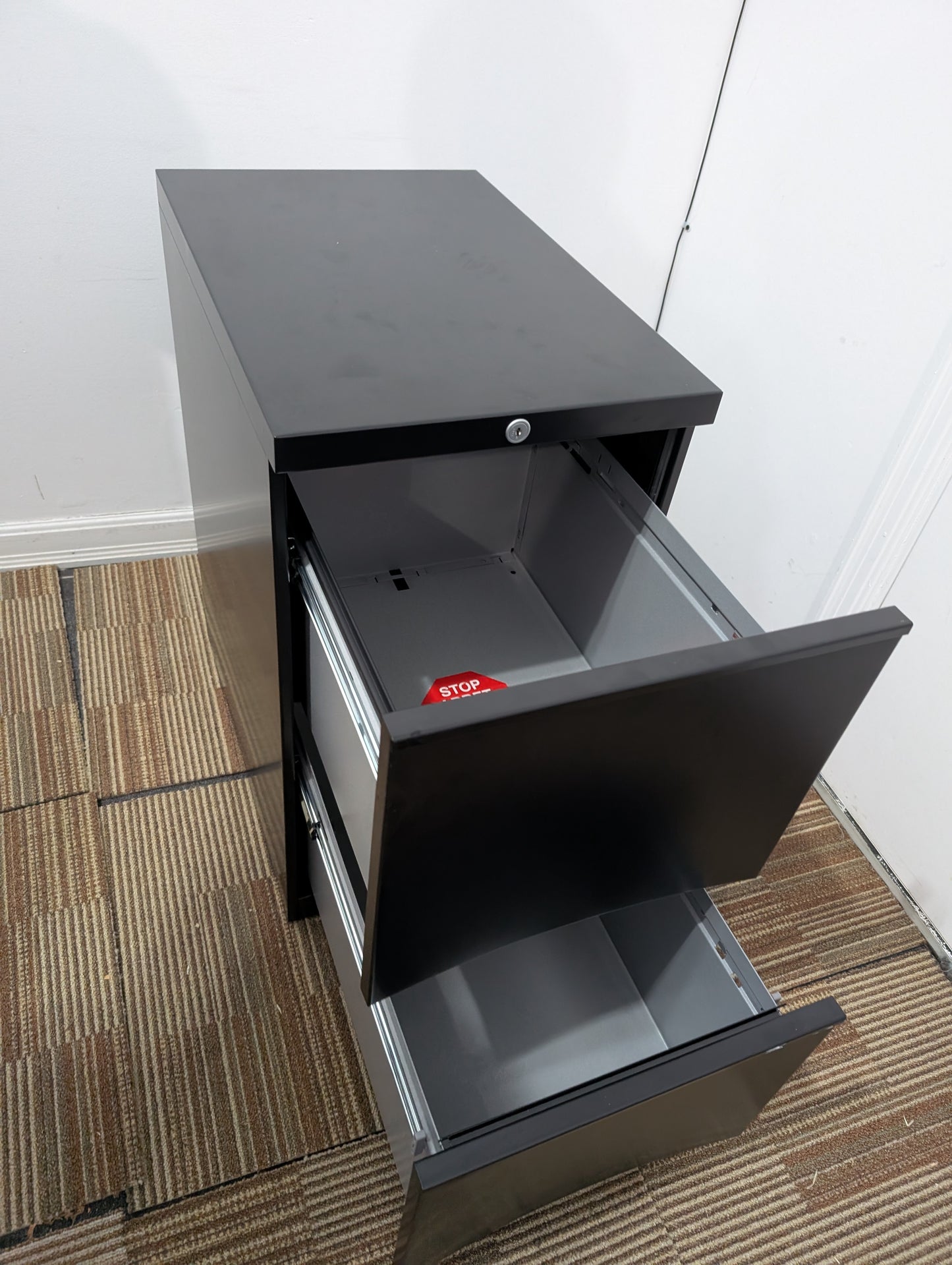 Metal Under Table Cabinet - 2 drawers - No key